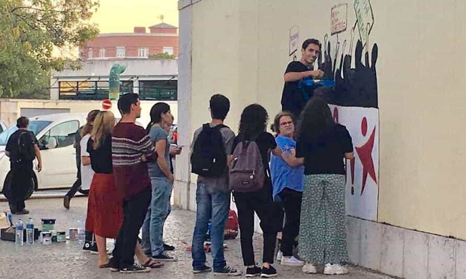 Bloco de Esquerda vandalizou parede do “Técnico”